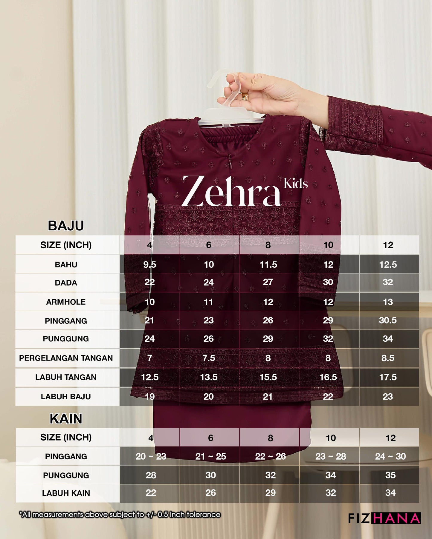 Mini Kurung Zehra Kids